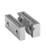 Formed jaw with V-block, Stainless steel