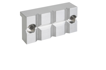 Formed jaws with small V-blocks for 50 mm vice