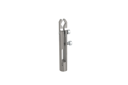 Small-parts clamp with horizontal V-block, M6