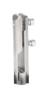 Small-parts clamp, stepped on one side, M6