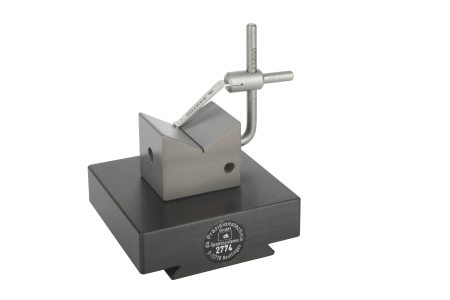 Small V-block with spring clamp, 25 mm