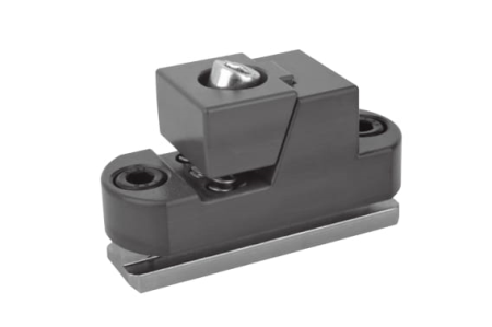 Clamping support with pull-down jaw and straight