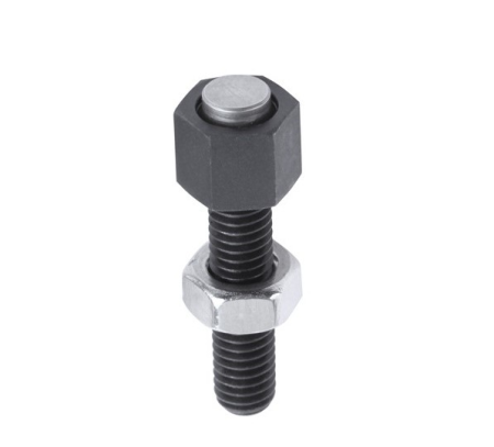 jack screws M6 with self-aligning pad, steel