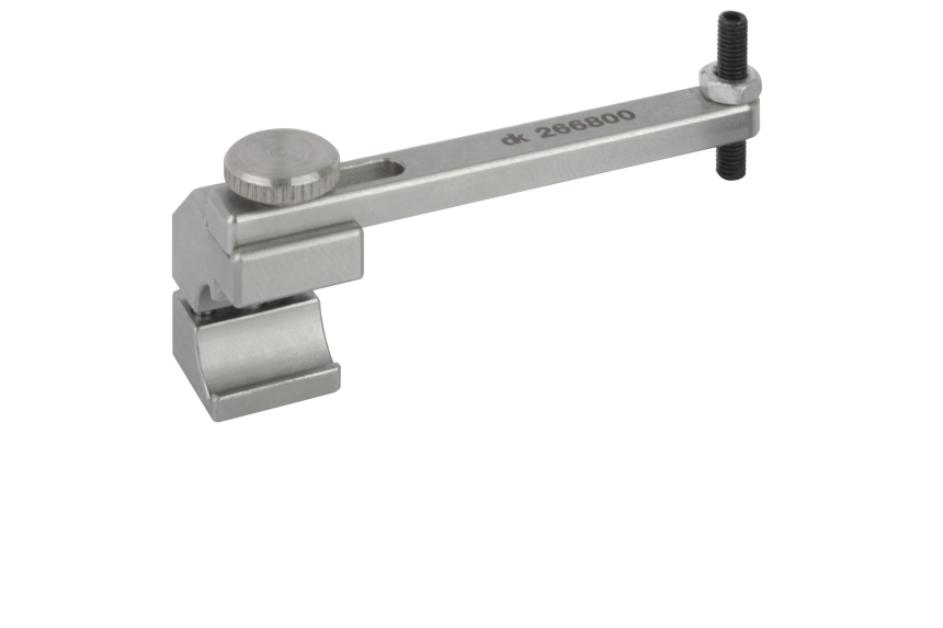 Stop unit for small-parts clamps adjustable