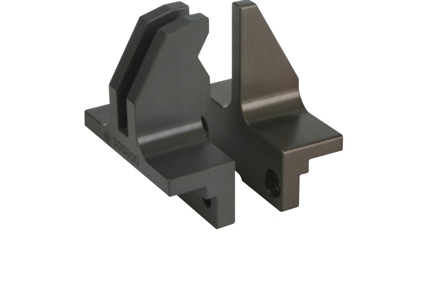 V-block jaws with three-point contact for 50 mm