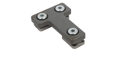 Toothed rail T-connector